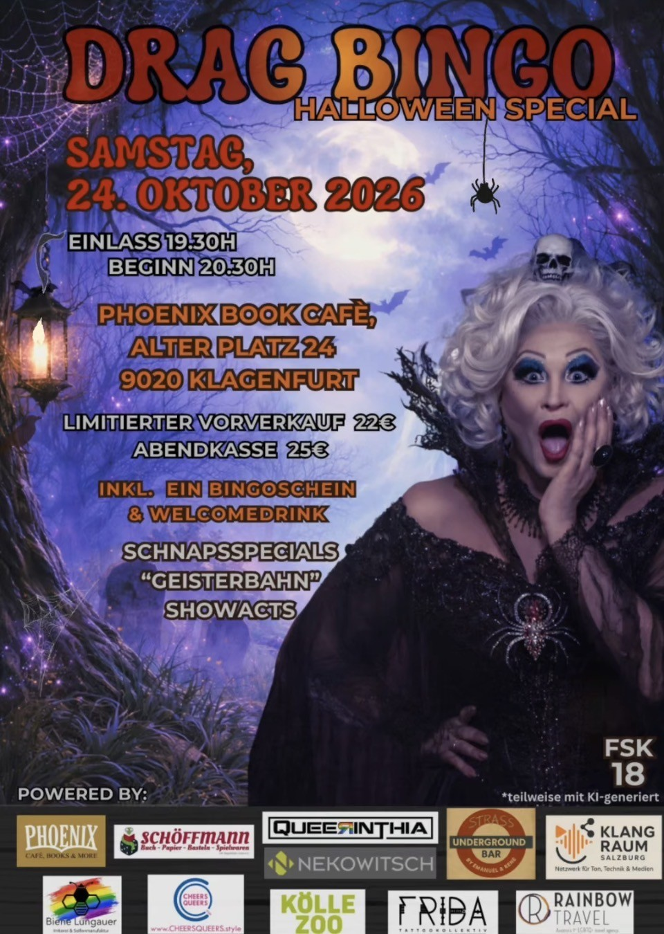 Drag Bingo Halloween Spezial CheersQueersStyle