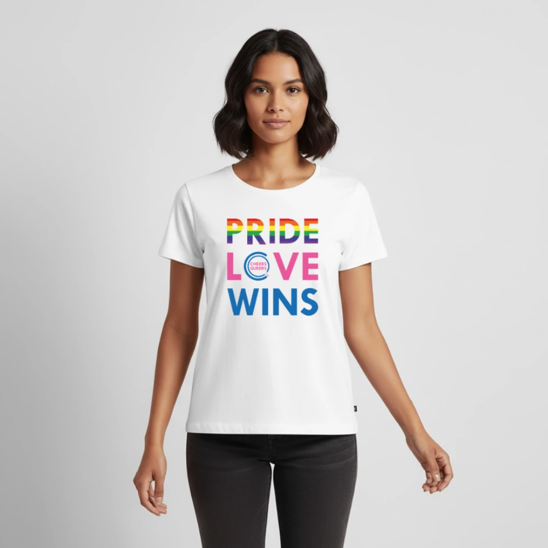 pride love wins T-Shirt weiß